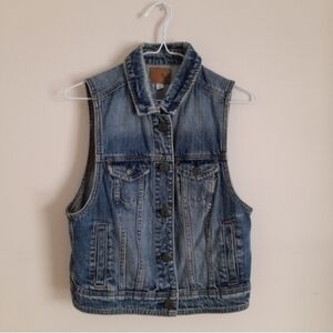 American Eagle Outfitters Blue Denim Vest